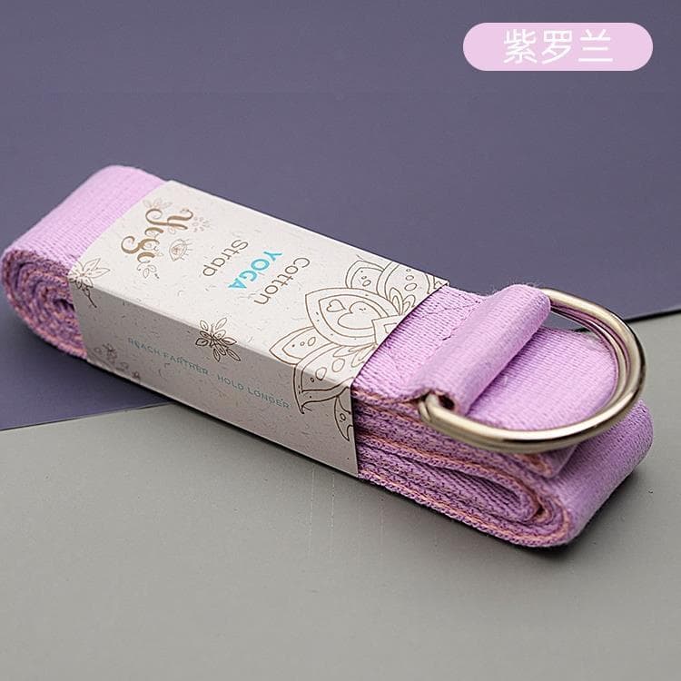 Corda de yoga 2.5m não-elástico profissional yoga estiramento cinto de duas cores Iyengar yoga cinto genuíno algodão pur