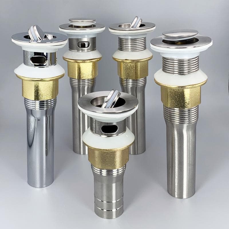 Tubo de drenagem de lavatório, dreno de lavatório, placa Flip de aço inoxidável, tubo de drenagem de lavatório de cerâmi