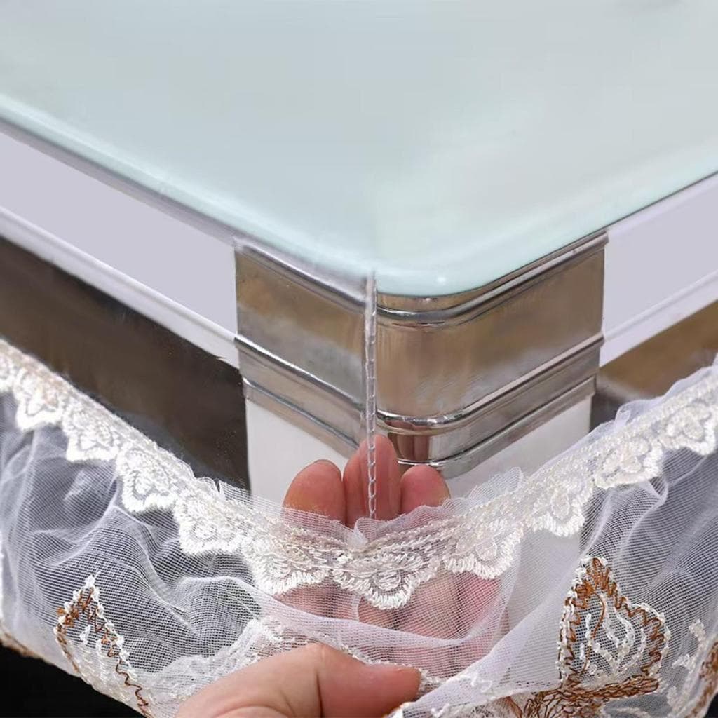 Capa de mesa transparente de PVC Novo estilo Capa de mesa de fogo espessada à prova d'água à prova de óleo Aquecedor elé