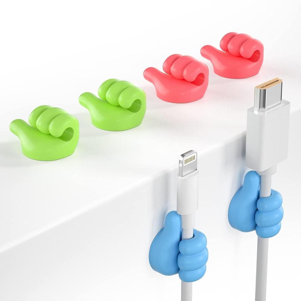 Conjunto de 12 peças iToleeve de clipes divertidos para cabos, organizadores e suportes de cabos para mesa, organizadore