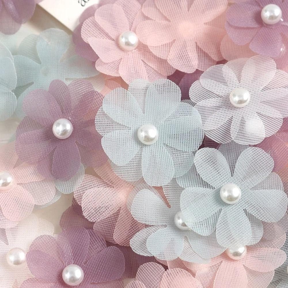 10 Peças De Apliques De Roupas , Estames De Pérola , Artesanato Faça Você Mesmo , Decoração Flor Artificial
