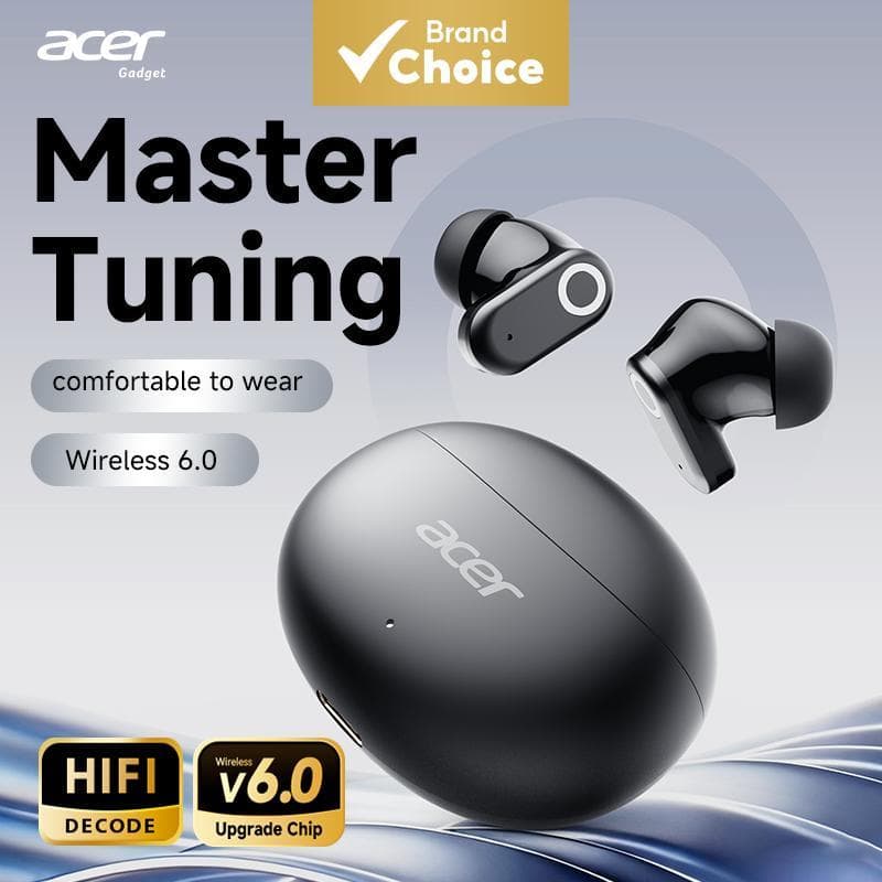 Acer OHR627 Fones De Ouvido Bluetooth Intra-Auriculares Sem Fio TWS HiFi Type-C Para Música Uso Diário Viagem Commute Tr
