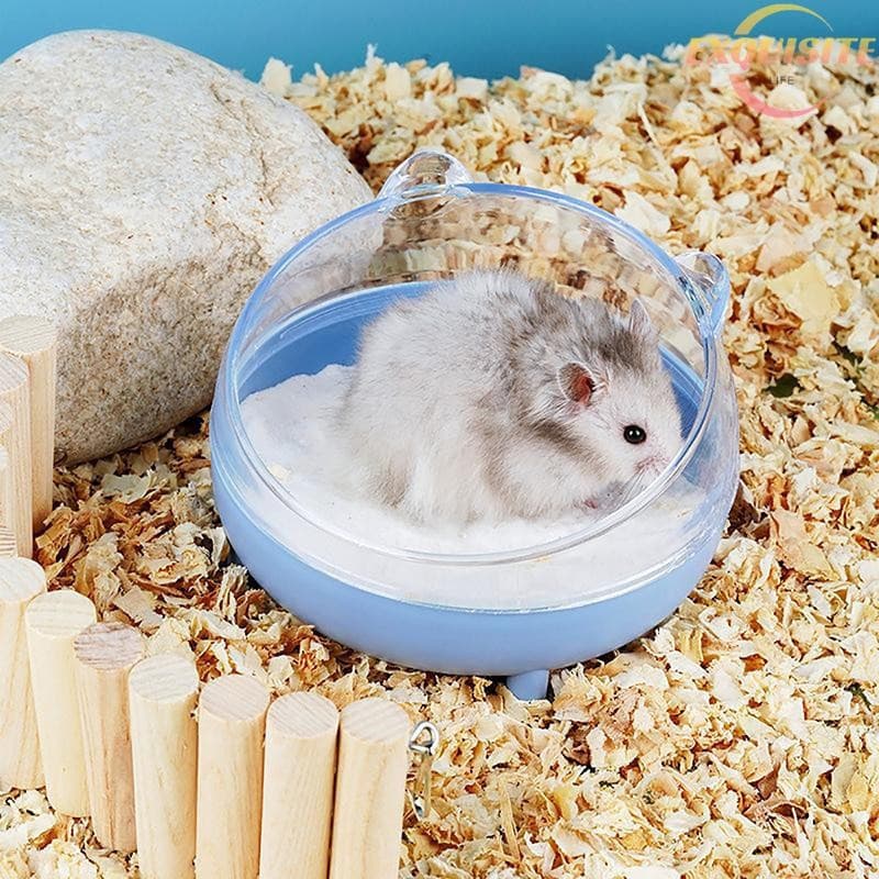[EL] Hamster Casa De Banheiro Caixa De Areia Completa Transparente Urina Bacia Banho Sala Brinquedo Pequena Acessórios D
