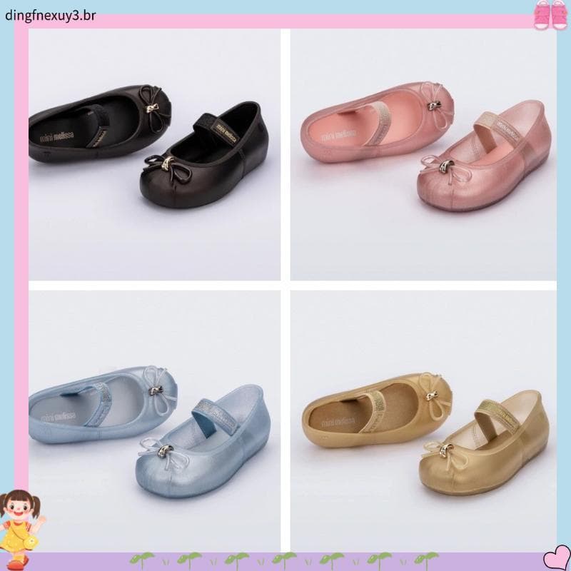 Sandálias Bowknot Girls Flat Je lly Baotou 2024 Para Crianças