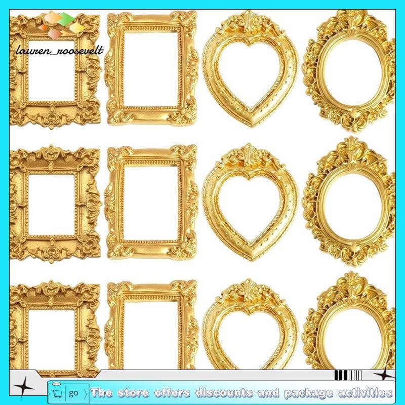 Para DIY Jóias Display Molduras 12PC Estilo Vintage Em Miniatura , Adequado Decoração De Festa De Férias Mini
