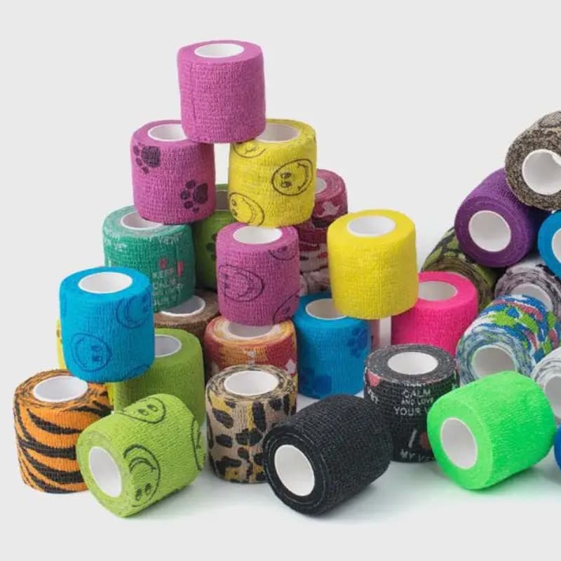 6pcs Descartável Auto-Adesivo Elástico Aperto Esporte Envoltório Bandagem Elástica Adesiva