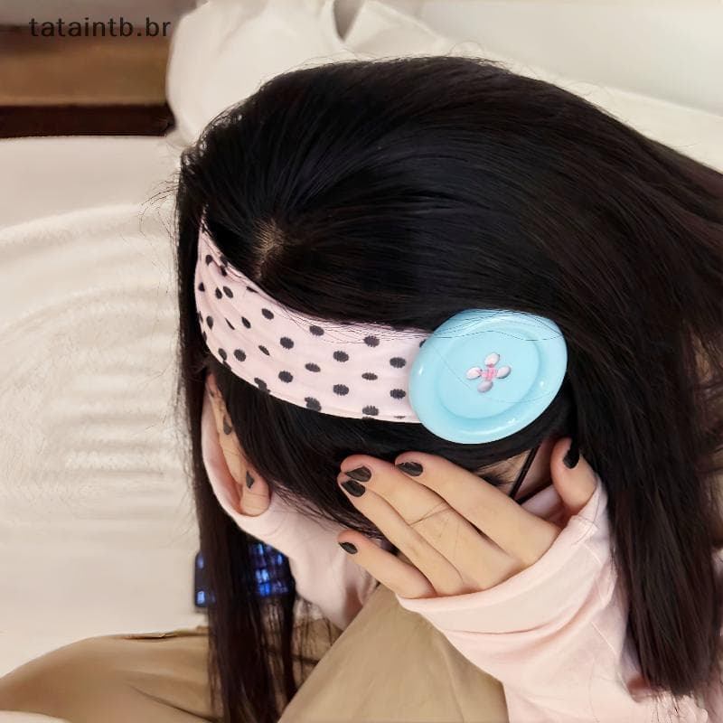 [TaTa] Faixa De Cabelo Elástica Com Padrão De Bolinhas Onduladas Para Roupas Elegantes De Verão BR