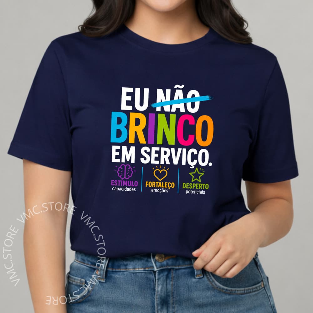 Camiseta Professora Blusa Feminina Estampada Profissão T Shirt Educação Pedagogia 100% Algodão
