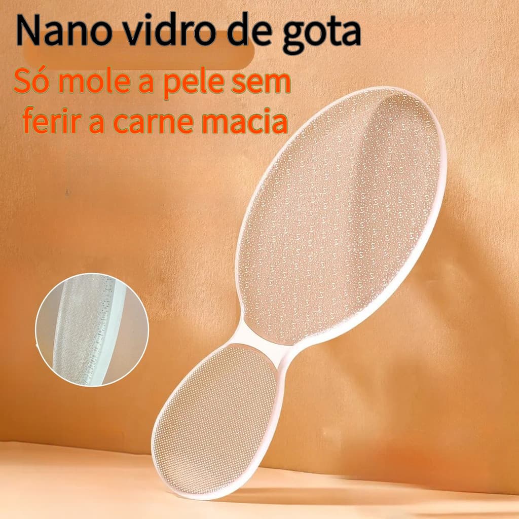 Ferramenta útil para moagem de pés, placa de fricção de pés de vidro Nano para homens e mulheres, cuidados com os pés