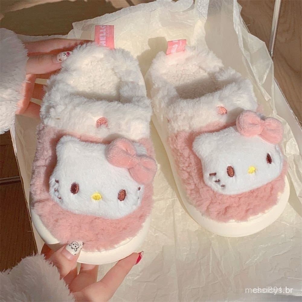 Sapatos de Inverno de Algodão Sanrio Hello Kitty para Mulheres 4196 SDEX