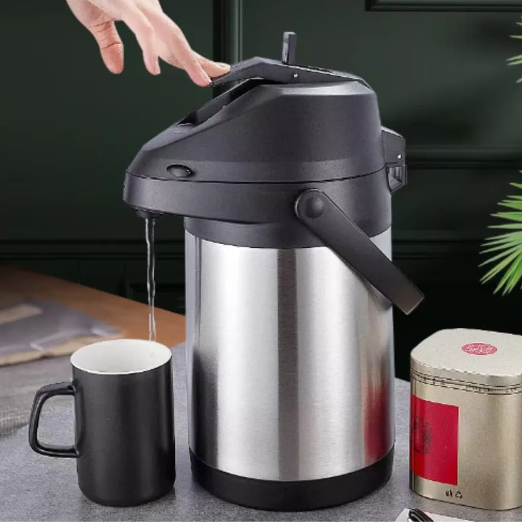 Garrafa Térmica Inox 2,5L Alavanca Pressão Quente Frio Café