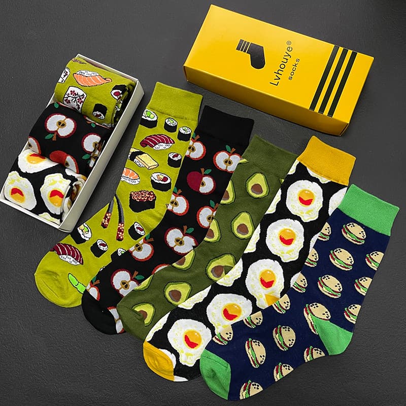 Meias masculinas femininas meias primavera outono estilo Mid-Tube meias verão estilo fino algodão ins Street Wear estilo
