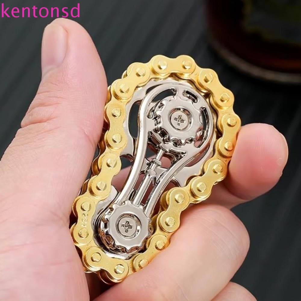 KENTONSD Volante Fidget Spinner , Metal DIY Correntes De Bicicleta Girador , Novidade Criativa Rodas Dentadas Ponta Do D