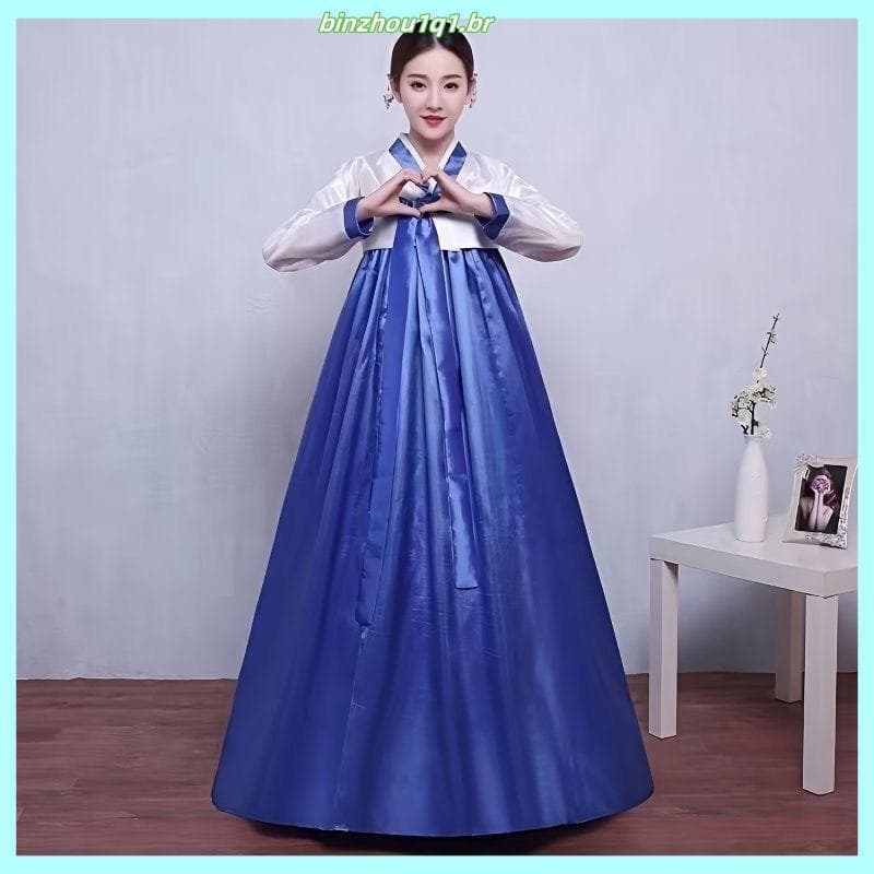 Novo estilo melhorado coreano tradicional senhoras palácio casamento desempenho diário Hanfu traje coreano traje de danç