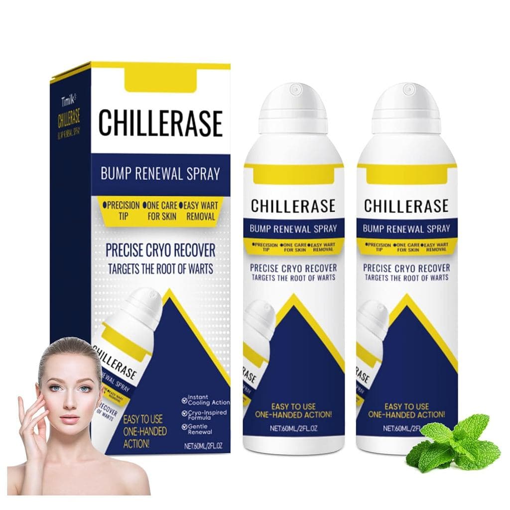Spray Renovador Corporal Chillerase 2PC, Spray Corporal Profissional com Ácido Salicílico 2%, Spray Chillerase, Reduz Im