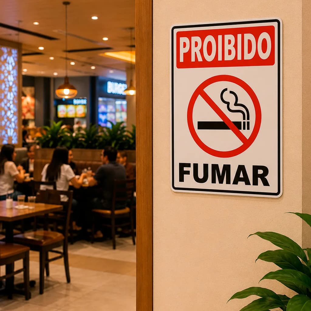 Kit 5 Placas Proibido Fumar 15x20cm