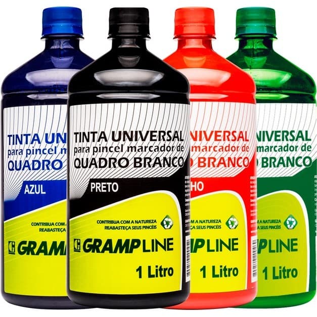 Tinta Reabastecedora Pincel de Quadro Branco 1 Litro (Gramp Line)