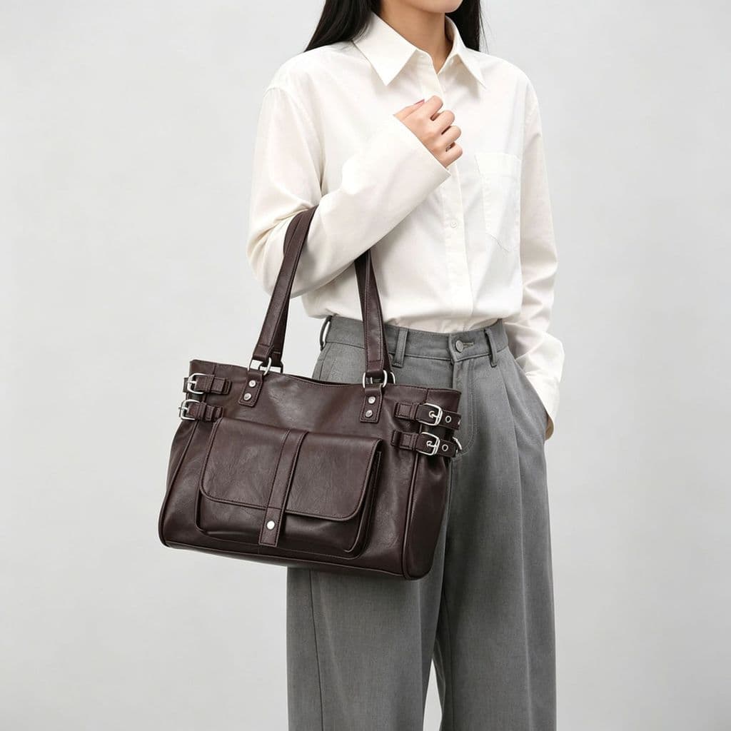 Único simples moda Casual senhoras sacola novo estilo textura na moda bolsa de ombro 2026 grande capacidade saco do mens