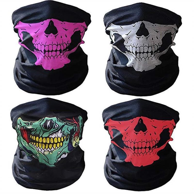 Variedade crânio lenço ciclismo máscara cachecol quente esqui Halloween multifuncional chapelaria sem costura lenço mági