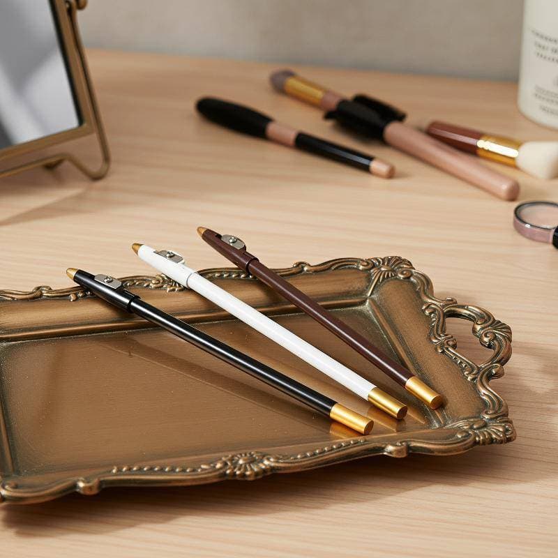 [beautifulhome] 1 Peça Lápis De Borda De Barba Masculino Com Apontador À Prova D'água Acabamento Fosco Caneta De Enchime