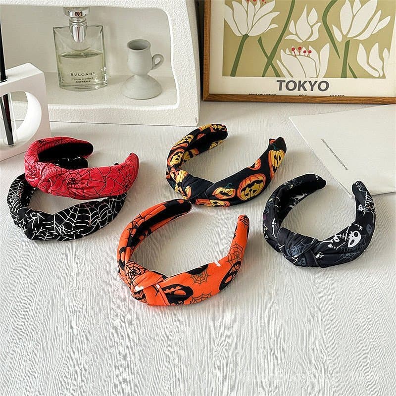 Tiaras de Halloween com estampas de caveira e abóbora, estilo europeu e americano, novos modelos em estoque, tiaras com