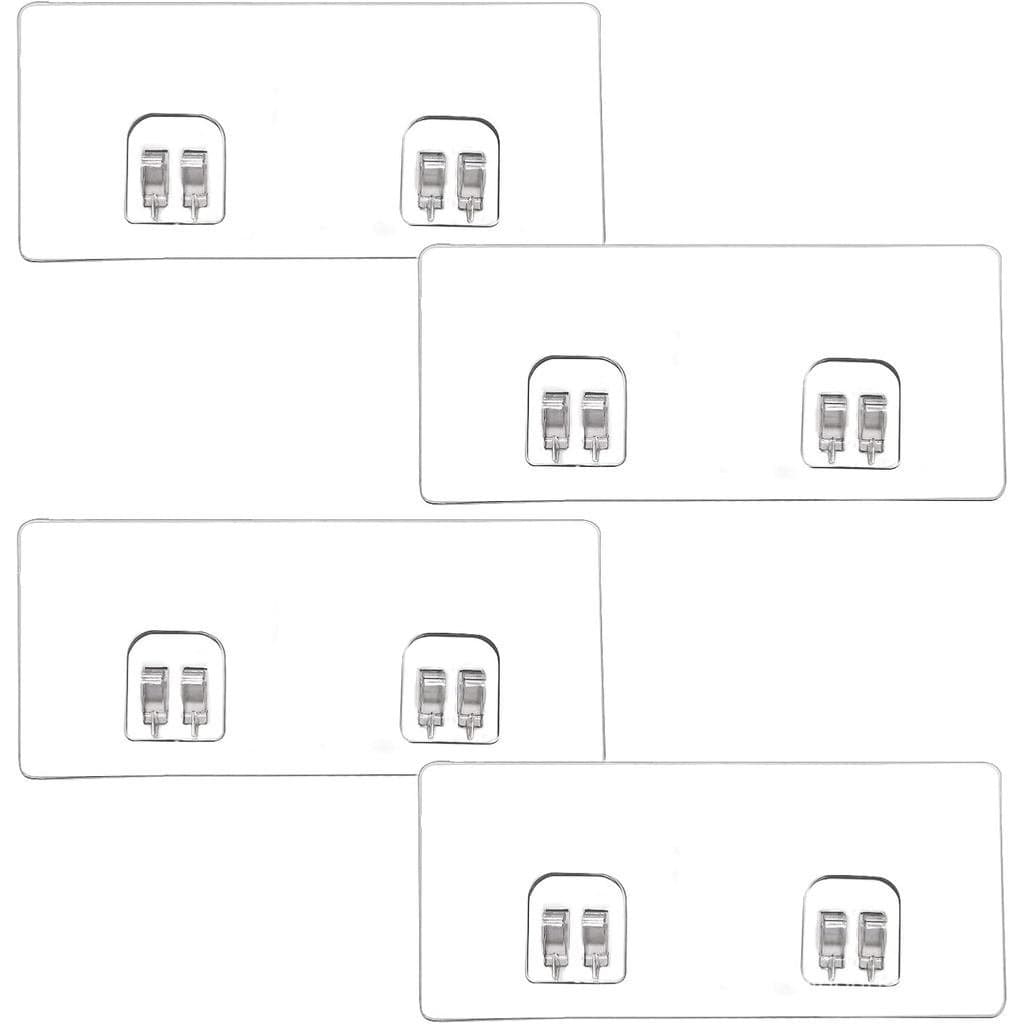 Ganchos Adesivos Transparentes MaraFansie, Ganchos Adesivos Sem Costura para Superfícies Lisas em Banheiro/Escritório/Co