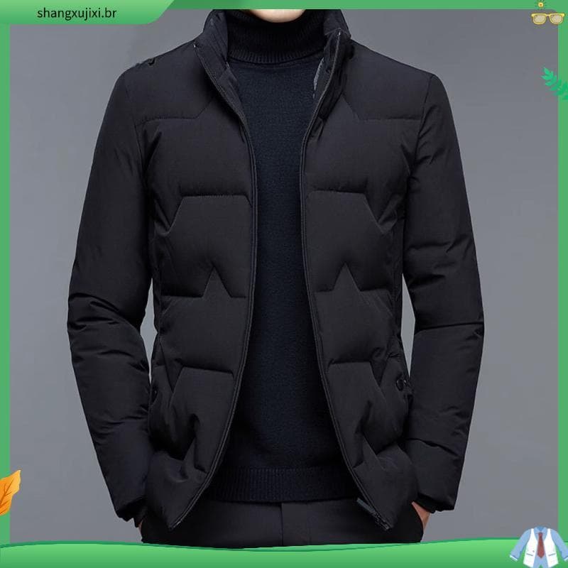 2025 Inverno Gola Alta Novo Estilo Jaqueta Acolchoada de Algodão Jaqueta Masculina Casual Business Jaqueta Acolchoada Gr