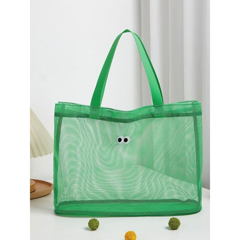 Bolsa de malha de Nylon Bolsa de malha de malha transparente Bolsa de praia Bolsa de compras