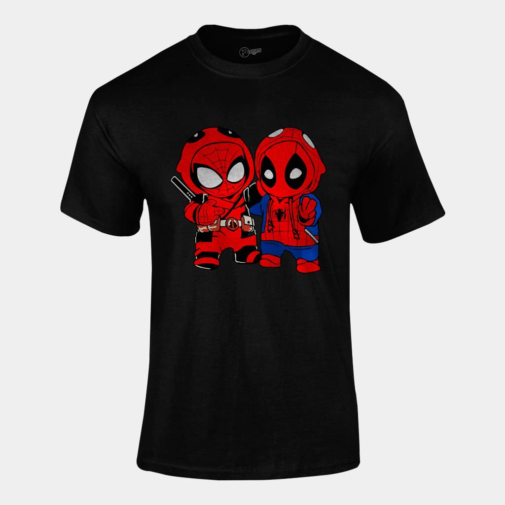 Camiseta básica Algodão Unissex - Deadpool & Homem Aranha - Graphic Tee Tshirt Casual Versátil Alta Qualidade