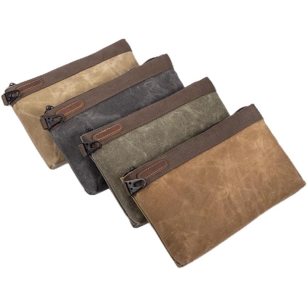 Bolsas de Ferramentas em Lona Encerada, Conjunto de 4 Peças – Bolsas de Ferramentas com Zíper de Alta Resistência de 11