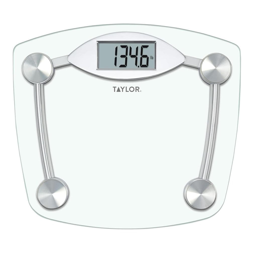 Balança Digital para Banheiro Taylor, Balança de Peso Corporal, Liga e Desliga Instantaneamente, Capacidade de 400 lb, V