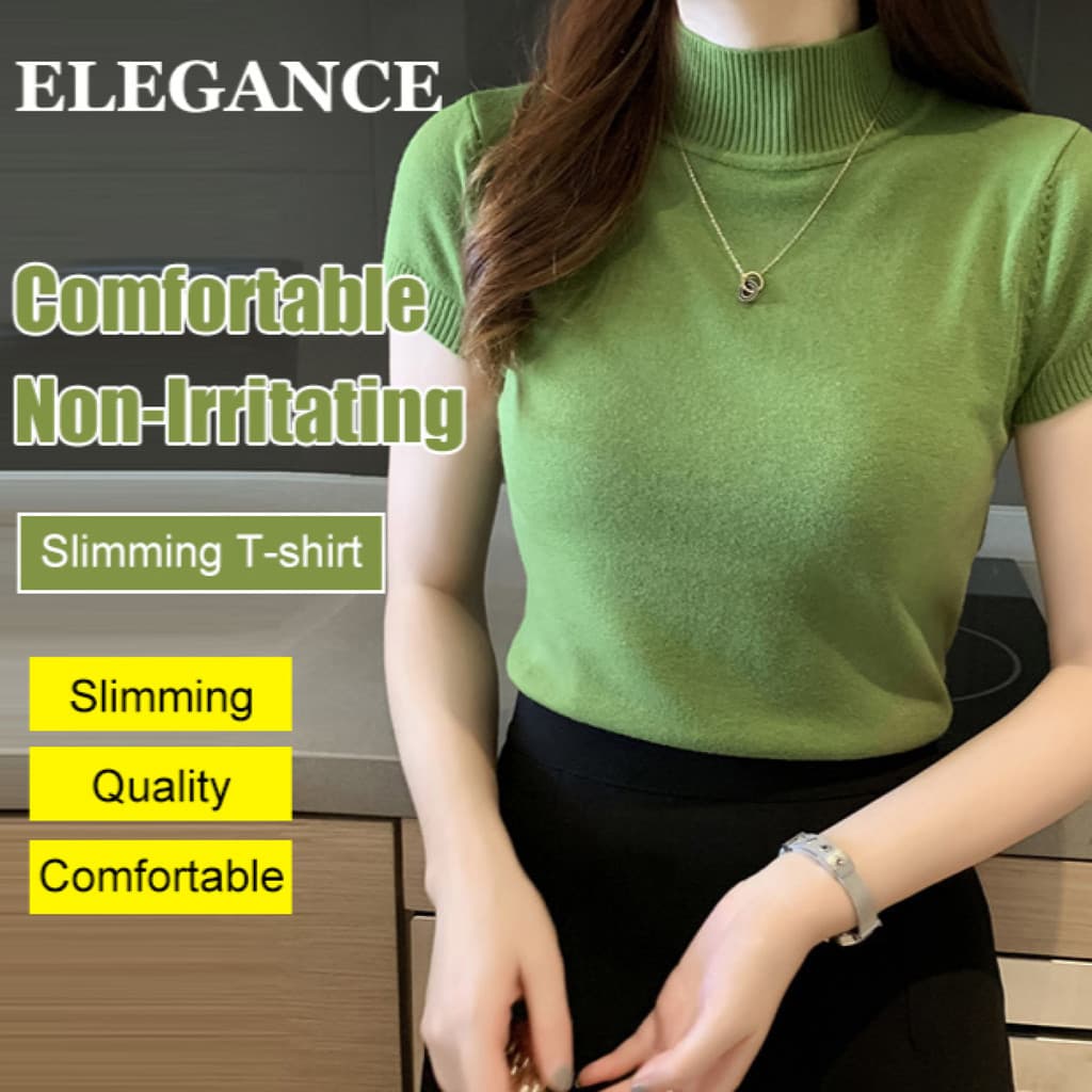 【Design Elegante】2021 Ano Regata Feminina De Malha Slim/Casual/Ideal Para Outono E Inverno