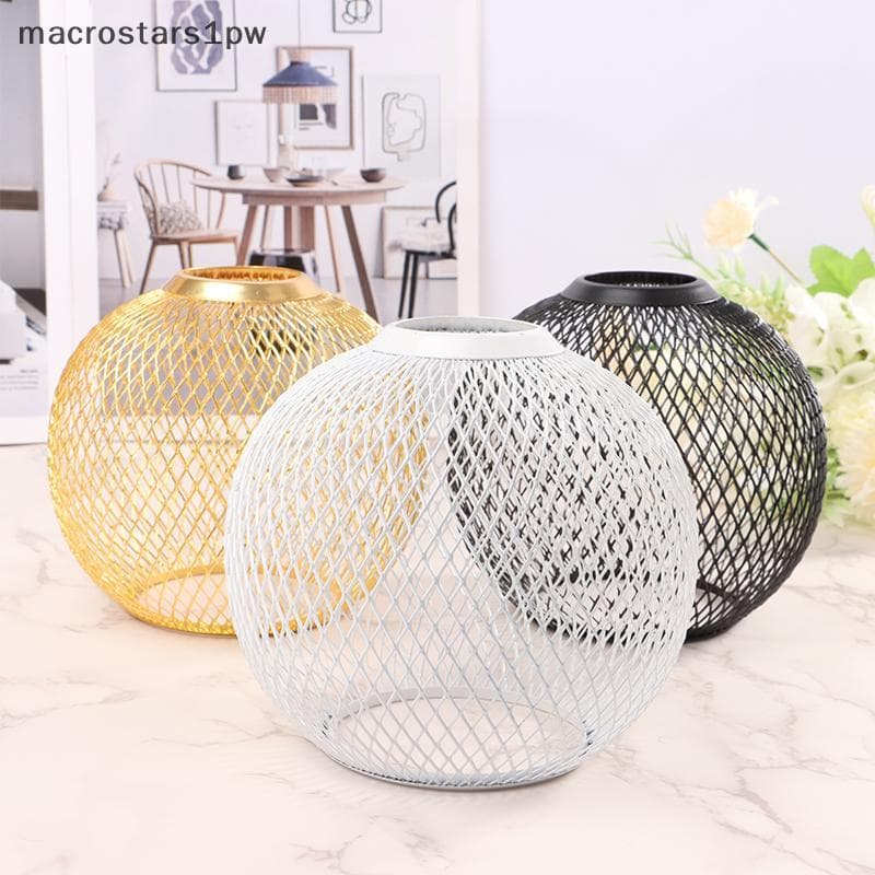 Oco Para Fora Metal Pingente Lâmpada Sombra Capa Lustre Sala De Estar Decoração Casa