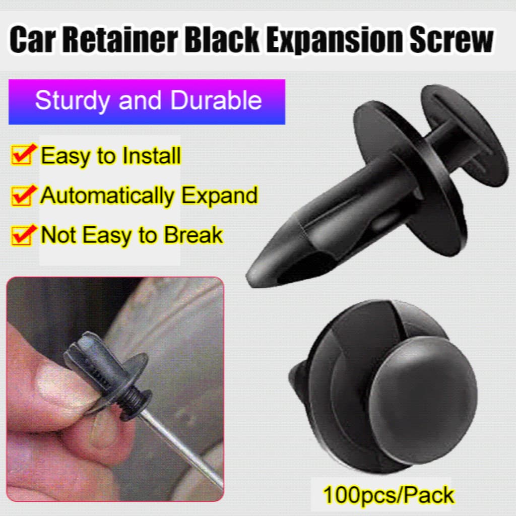 【100PCS】Fixadores Automotivos de Plástico, Parafuso de Expansão, Clips, Parafusos, Porcas/Substituição de Peças