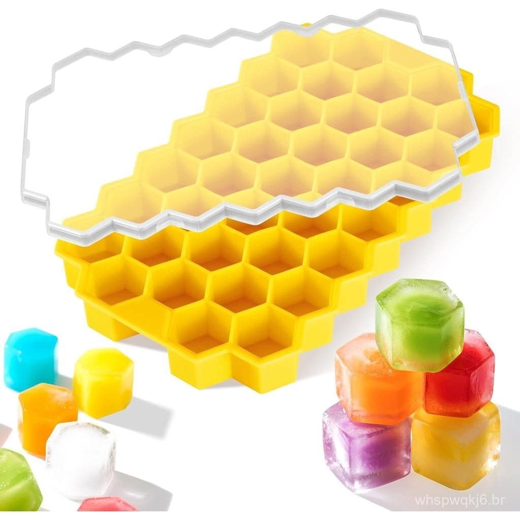 Forma de gelo de silicone mini, 37 formas de gelo para freezer, mini máquina de gelo, molde para cubos de gelo, formas d