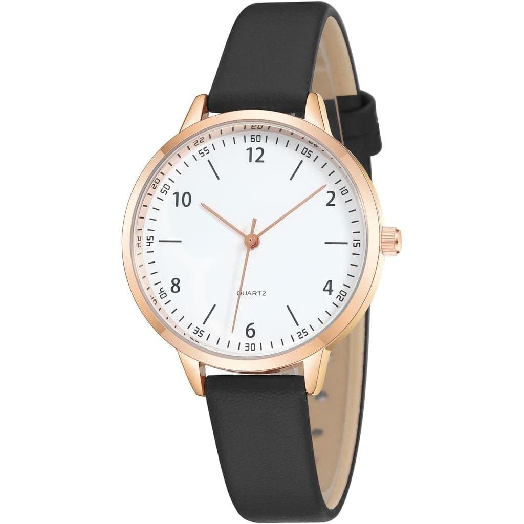Relógio de Pulso Feminino TWOPTION, Elegante, Analógico, de Couro, para Pulsos Pequenos, Relógios à Prova d'Água para Mu
