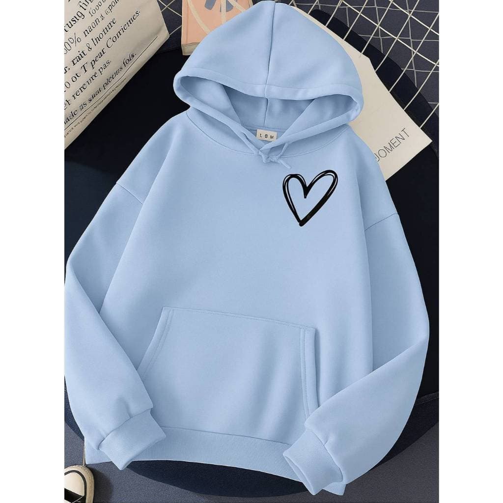 Moletom Feminino De Coração Feminino Casaco Feminino Blusa de frio Casaco menina