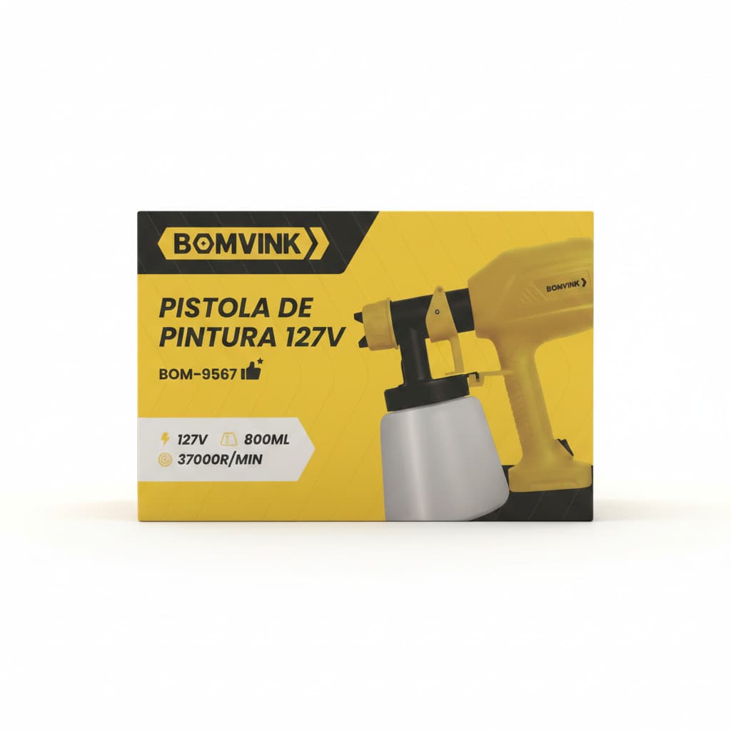 Pistola de Pintura 127V 800ml 37000 Rpm Bomvink BOM-9567