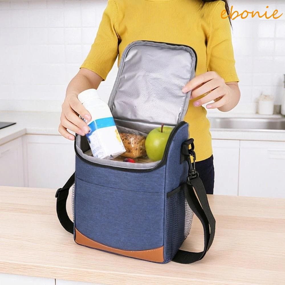 Sacos Térmicos Isolados EBONIE , Saco Portátil Espesso Para Geladeira De Gelo , Caixa Térmica Alimentos De Almoço De Gra