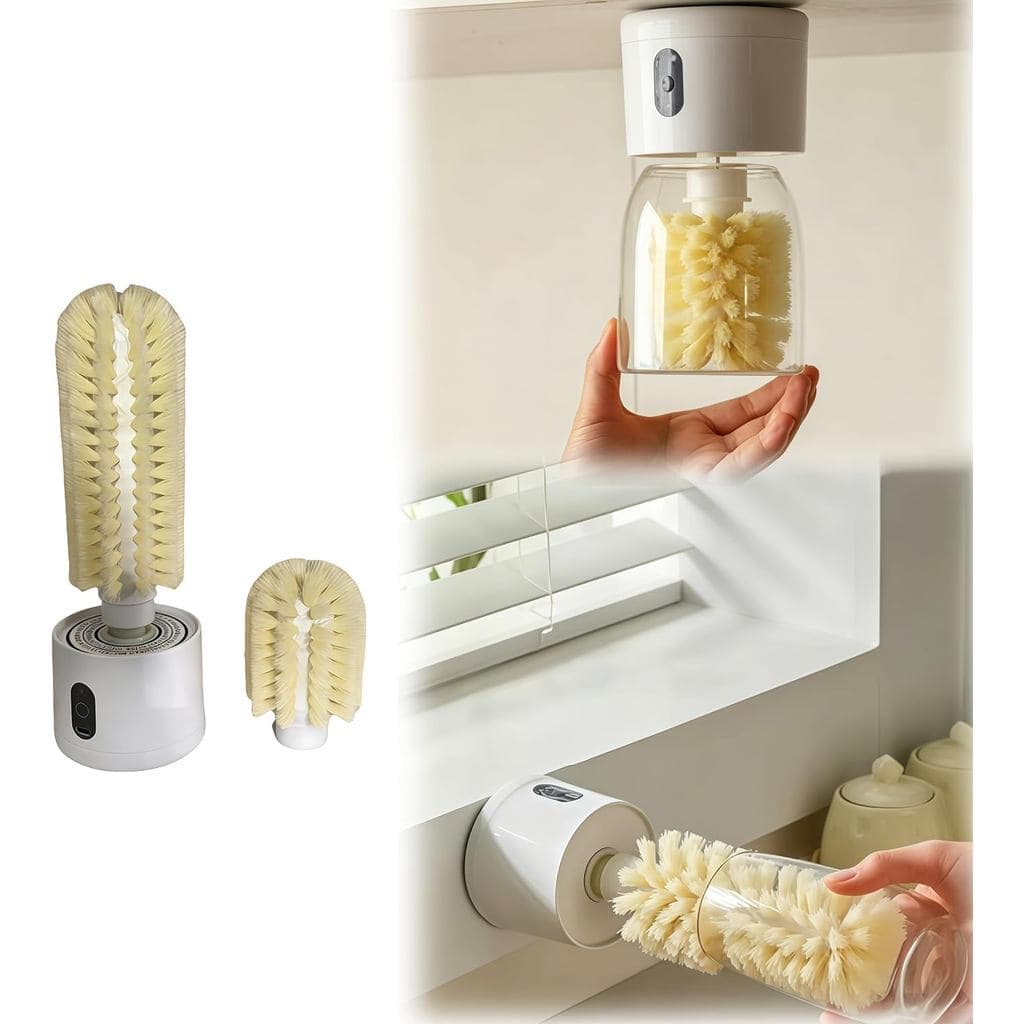 Lavadores de Copos Elétricos, Escova para Garrafas e Copos, Lavador de Copos Automático 360 °   Limpador Rotativo para C