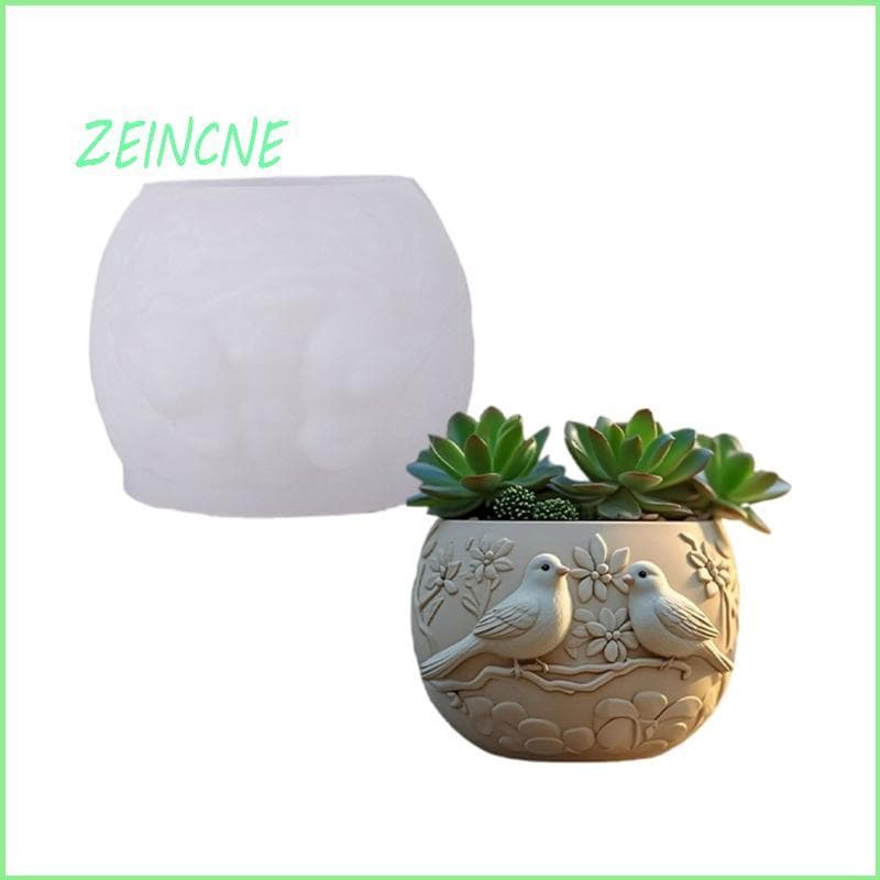 Molde Silicone Para Plantador Pássaros ZEIN Adequado Arte Resina E Projetos Decorativos