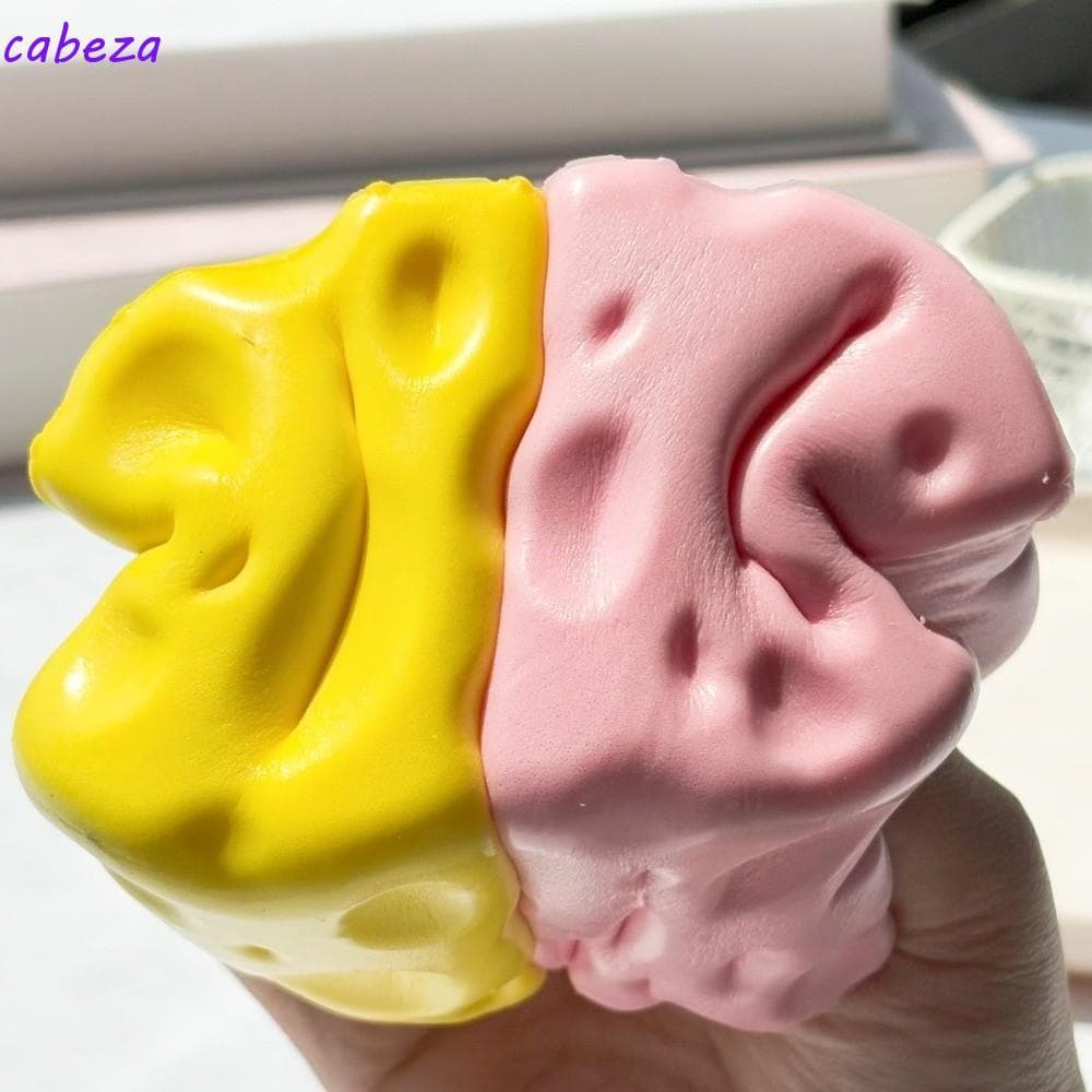 Cubo Espremido De Queijo CABEZA , Brinquedo Mole Realista Para Alívio De Ansiedade , Bola Confortável De Estresse De 6 C
