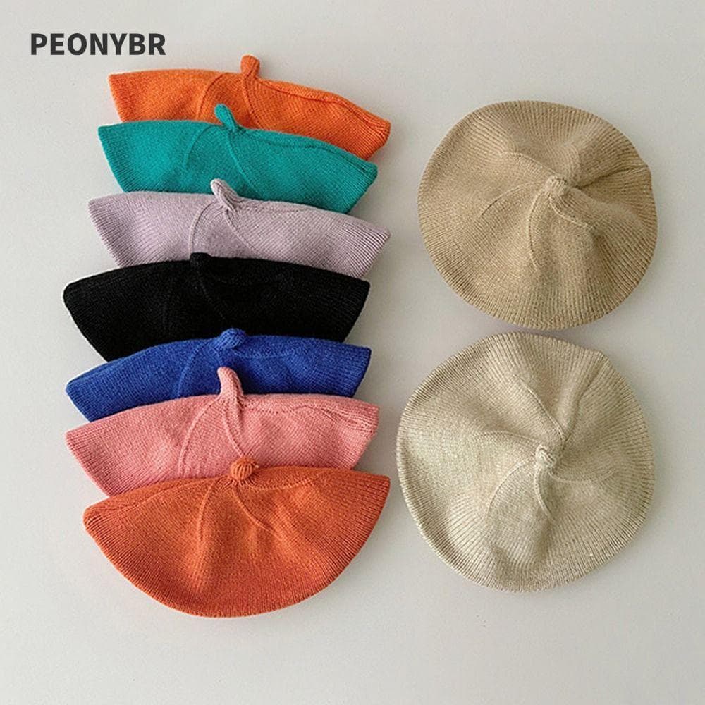 PEONYHOME Chapéu De Boina Para Bebê , Boinas Infantis Fofas E Quentes , Boné Macio De Malha Outono Inverno Crianças , Me