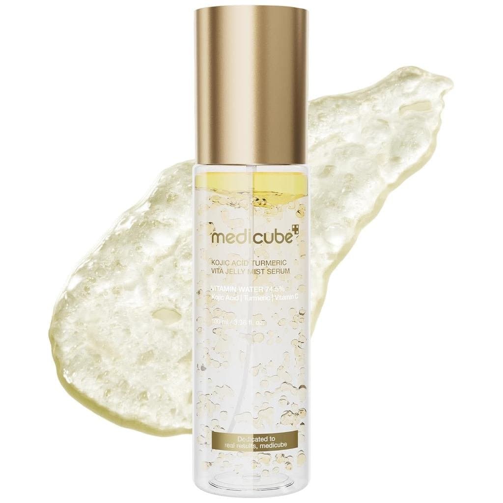 Medicube Jelly Mist Serum com Ácido Kójico e Cúrcuma |   Spray Facial Diário 2 em 1 e Sérum |   Com Vitamina C, Cúrcuma