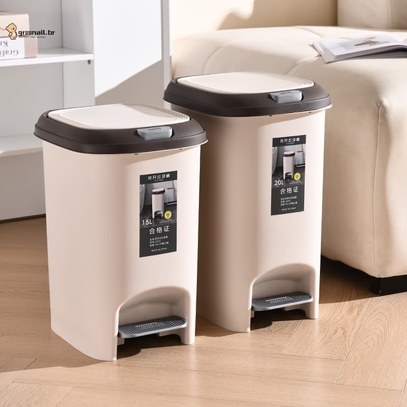 Lixeira Flip-Top Com Pedal-Grande Para Cozinha , Banheiro , Sala De Estar