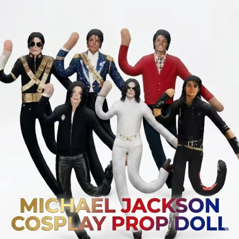 Michael Jackson Cosplay Prop Boneca Figura De Pelúcia Abstrato Conjunta Mobilidade Bonecas Macio Decoração Do Quarto Ade