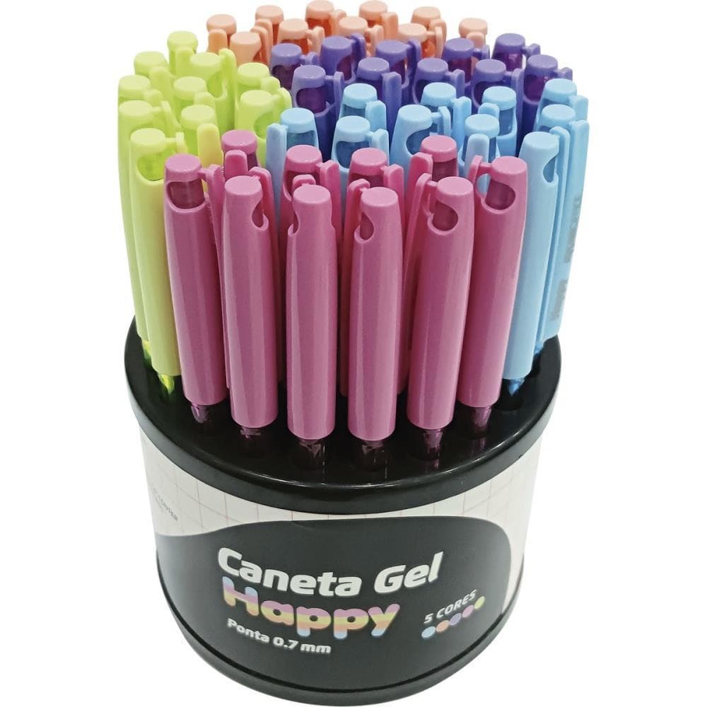 Caneta GEL HAPPY 0.7MM 5CORES