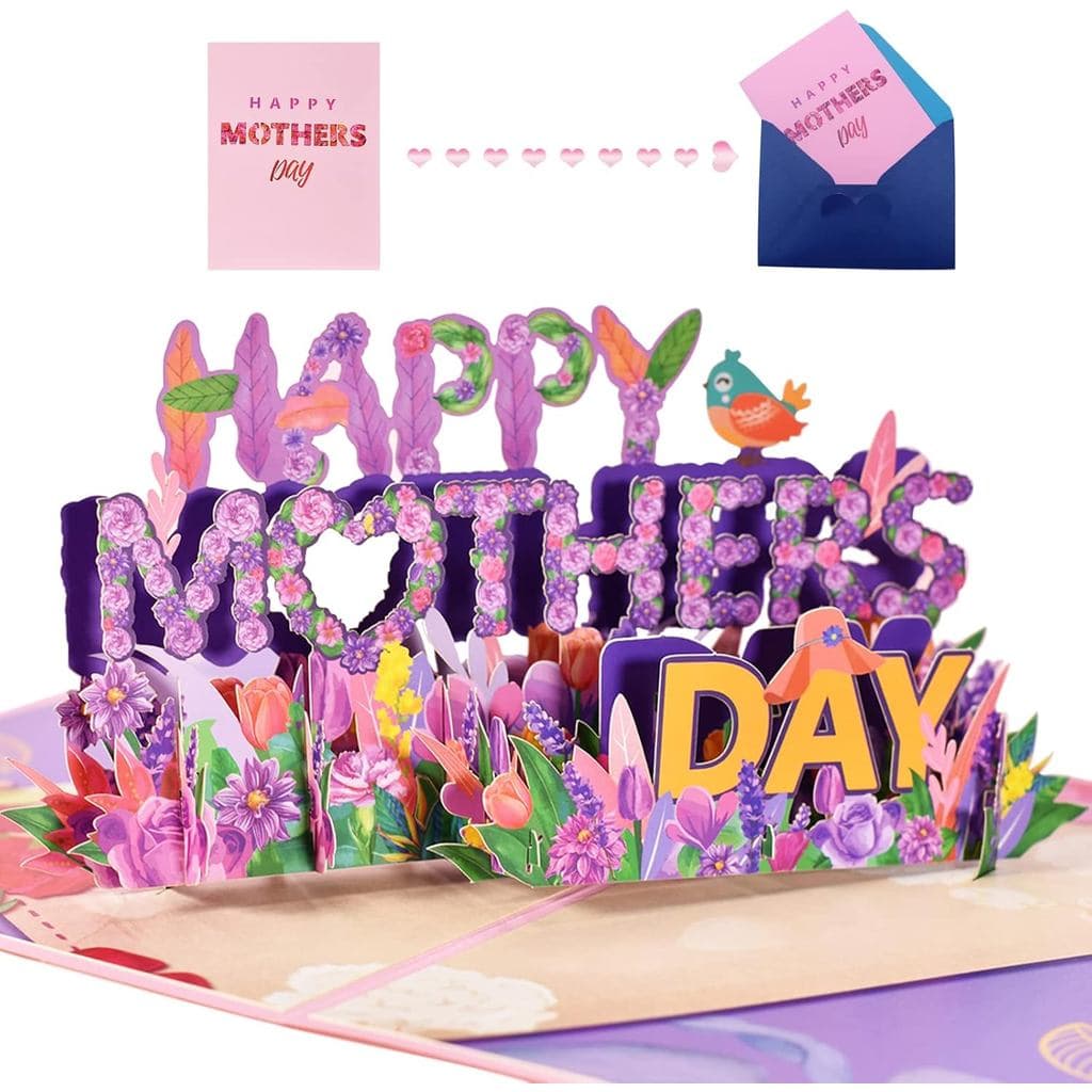 Cartão 3D para o Dia das Mães, Cartão Pop-Up para o Dia das Mães a Mãe, Cartões de Aniversário para Mulheres, Cartõ