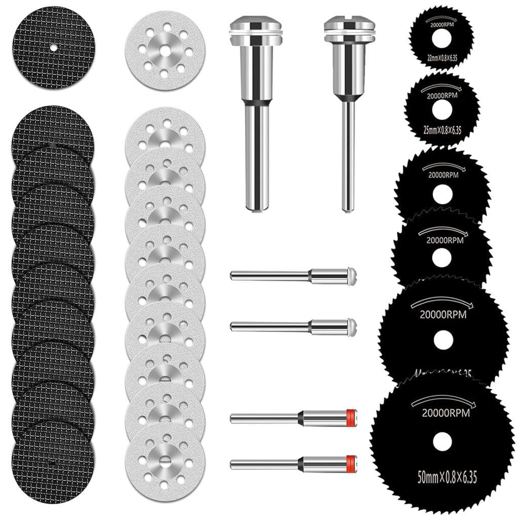 Cutting Wheel Set for Dremel Rotary Tool, HSS Circular Saw Blades, Resin Cutting Discs, 545 Diamond Cutting Wheels, 3 Di