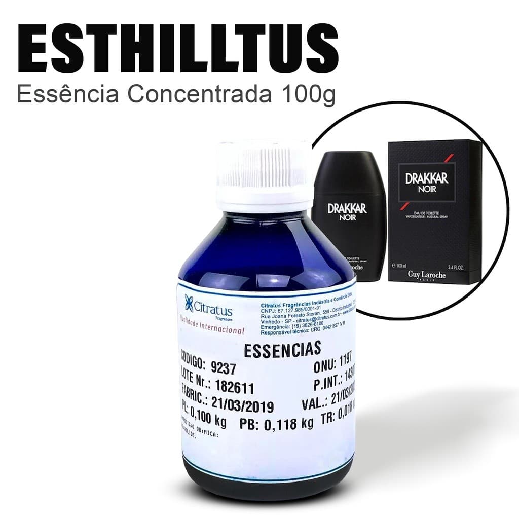 Essência Concentrada Esthilltus P-MIX Drakkar, Perfume para Loja, Aromatizador Citratus 100ml
